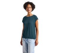 STREET ONE 3411864 Blusa con Detalles de Cinta, Azul Marea, 46 Mujeres
