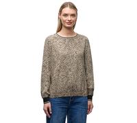 Street One 3412326 Blusa Leo con Detalles de Cinta, Beige Sanded, 42 Mujeres