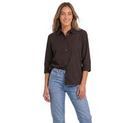 Street One 3413556 - Blusa de Manga 3/4 para Mujer con Mezcla de Pana, Black Coffee, 48