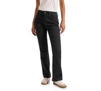 Street One 3716435 Vaqueros Acampanados, Black Clean Washed, 27W / 32L Mujeres