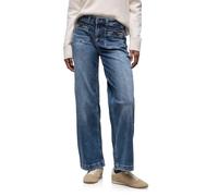 Street One 3717194 - Vaqueros de Pierna Ancha, Color Azul Mediano, Lavado al Azar, 31 W/30 L, para Mujer