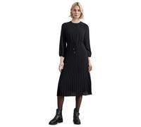 Street One A144281 Party Plissee Dress Midi Solid, Negro, 48 Mujeres