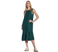 Street One A144343 Vestido con Volante de Lino, Dark Garden Green, 40 Mujeres