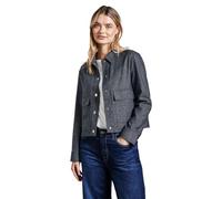 Street One A212500 Cropped Melange Look Chaqueta, Deep Tint Blue, 46 Mujeres
