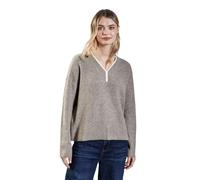 Street One A303085 Jersey con Cuello en V, Breezy Beige Mel, 46 para Mujer