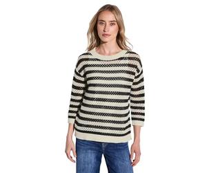 Street One A303245 Jersey de Malla a Rayas, Negro, 38 para Mujer