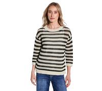 Street One A303245 Jersey de Malla a Rayas, Negro, 42 para Mujer