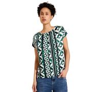 Street One A321345 Camiseta con Estampado, Women's, Cool Vintage Green, 48