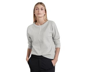 Street One A322225 Camiseta con Textura a Rayas, Negro, 44 Mujeres