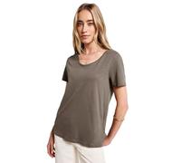 Street One A322897 Camiseta básica en Color Liso, Dark Tumbled Beige, 36 Mujeres