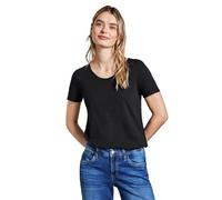 Street One A322897 Camiseta básica en Color Liso, Negro, 40 Mujeres