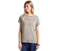 Street One A323175 Camiseta de Rayas con Palabra, Vintage Stone, 40 Mujeres