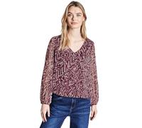 Street One A345328 Blusa de Gasa con Volantes, Rojo Mora, 36 Mujeres