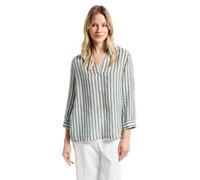 Street One A345395 Blusa de Lino a Rayas, Jardín Verde, 38 Mujeres