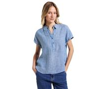 Street One A345398 Camisa de Lino a Rayas, Serenity Blue, 44 Mujeres