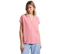 Street One A345728 Blusa de Cuello Dividido en Color Liso, Melocotón Rubor, 44 Mujeres