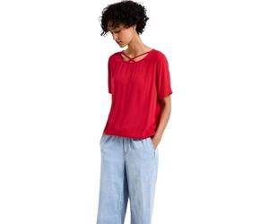 Street One A345730 Blusa con Detalle de Cinta, Glory Red, 46 Mujeres