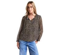 Street One A345735 Blusa de Gasa con Volantes, Negro, 38 Mujeres
