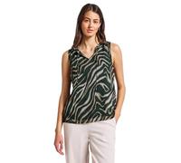 Street One A345809 Blusa de Gasa con Estampado, Pine Grove Green, 44 Mujeres