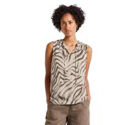 STREET ONE A345809 Blusa de Gasa con Estampado, Tumbled Beige, 40 Mujeres