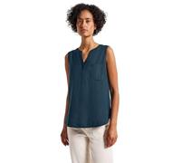 Street One A345868 Blusa con Bolsillos en el Pecho, Azul Marea, 44 Mujeres