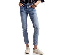 Street One A377775 Vaqueros Slim Fit, Women's, Light Blue Random Wash, 28W x 28L