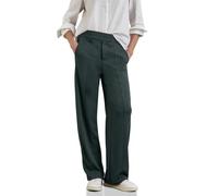 Street One A378076 Pantalones de Corte Informal, Women's, Verde Oscuro, 34W x 30L