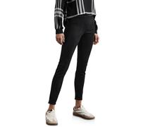 Street One A378310 Leggings con Aspecto de Terciopelo, Negro, 40W / 30L Mujeres