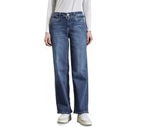 Street One A378670 Vaqueros de Pierna Ancha con Cinturón, Mid Blue Soft Wash, 29W / 32L Mujeres