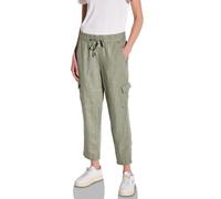 Street One A378741 Pantalones de Lino con Aspecto Cargo, Pale Mud Green, 40W / 28L Mujeres