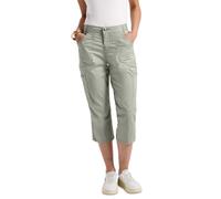 Street One A378876 Pantalón de satén 3/4 con Bolsillos, Color Verde, 46 Mujeres