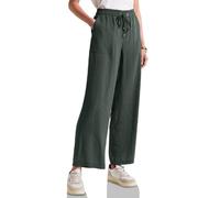 Street One A379202 Pantalones con Estructura de Pierna Ancha, Verde Medio, 46 Mujeres
