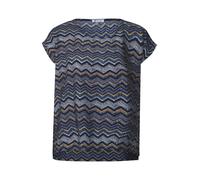STREET ONE Blusa azul / marrón / amarillo / blanco XS EUR