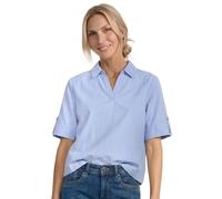 Street One Blusa Chambray de Manga Corta con Cuello de Camisa Original Blue 44