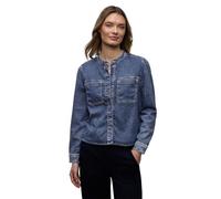 Street One Blusa con Bolsillos en el Pecho Medium Blue Soft Washed 44