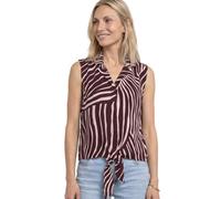 Street One Blusa con Cuello de Bolos y Lazo Rustic Rojo 40