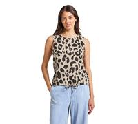 STREET ONE Blusa de Muselina para Mujer con Estampado, Coastal Beige, 38