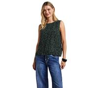 STREET ONE Blusa de Muselina para Mujer con Estampado, Verde Medio, 48