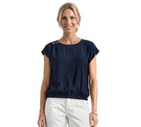 Street One Blusa para Mujer 3413391 con Cuello Redondo y Detalle de Hebilla (1 Unidad), Azul Oscuro, 40