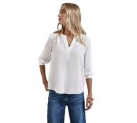 Street One Blusa para Mujer en Color Liso, Blanco Crudo, 36