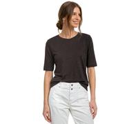 Street One Camiseta básica con Cuello Redondo en Color Liso Black Coffee 34