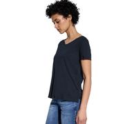 Street One Camiseta básica para Mujer en Color Liso, Azul Intenso, 48
