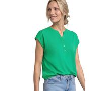 Street One Camiseta con Hombros caídos con Cuello Dividido Ever Green 40