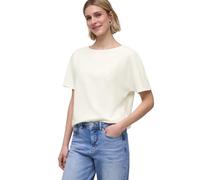 Street One Camiseta con Textura en Color Liso Off White 38
