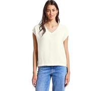 Street One Camiseta de Cuello en V para Mujer, Blanco Crudo, 48