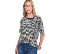 Street One Camiseta de Cuello Redondo con impresión All-Over Azul Profundo 44