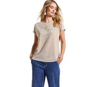 Street One Camiseta de Mujer con Palabra, Moonstone Sand, 44