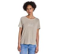 Street One Camiseta de Mujer con Palabra, Moonstone Sand, 48