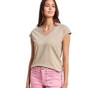 Street One Camiseta en Color Liso algodón Beige 40