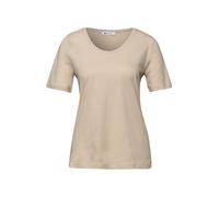 Street One Camiseta básica de algodón, Color Beige, 36